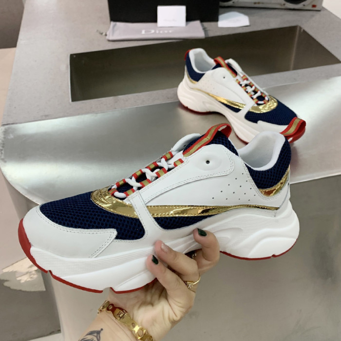 Dior Mens Shoes Sneakers Luxury Brand Breathable Design B22 SNEAKER with Original Box