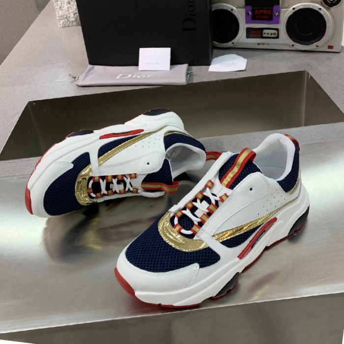 Dior Mens Shoes Sneakers Luxury Brand Breathable Design B22 SNEAKER with Original Box