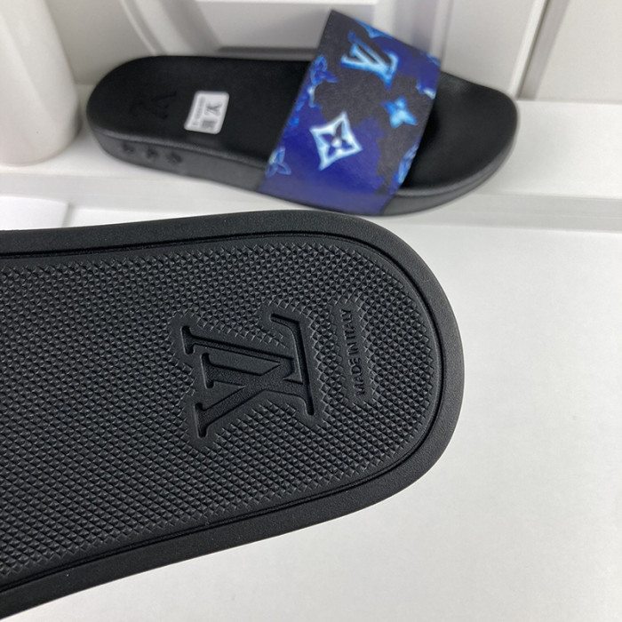 Louis Vuitton Men Shoes Slippers Sandals Flip Flop Luxury Brand WATERFRONT MULE with Original Box