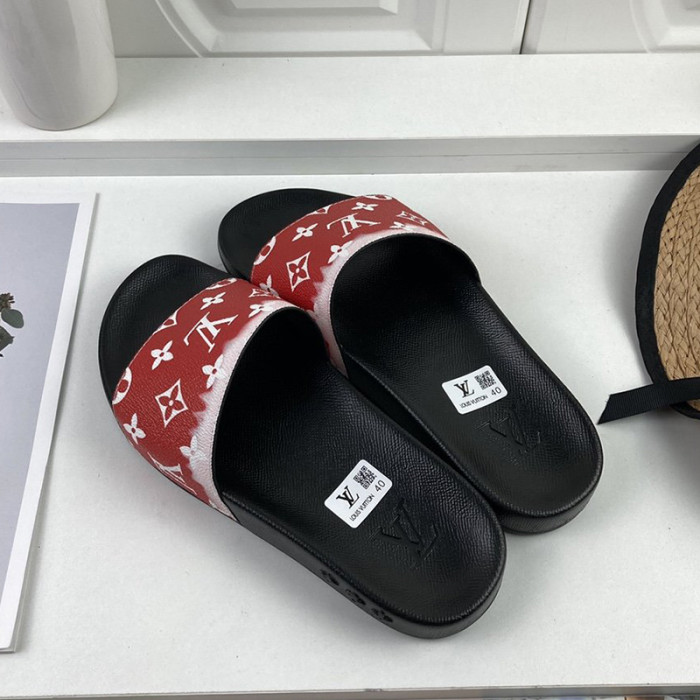 Louis Vuitton Men Shoes Slippers Sandals Flip Flop Luxury Brand WATERFRONT MULE with Original Box