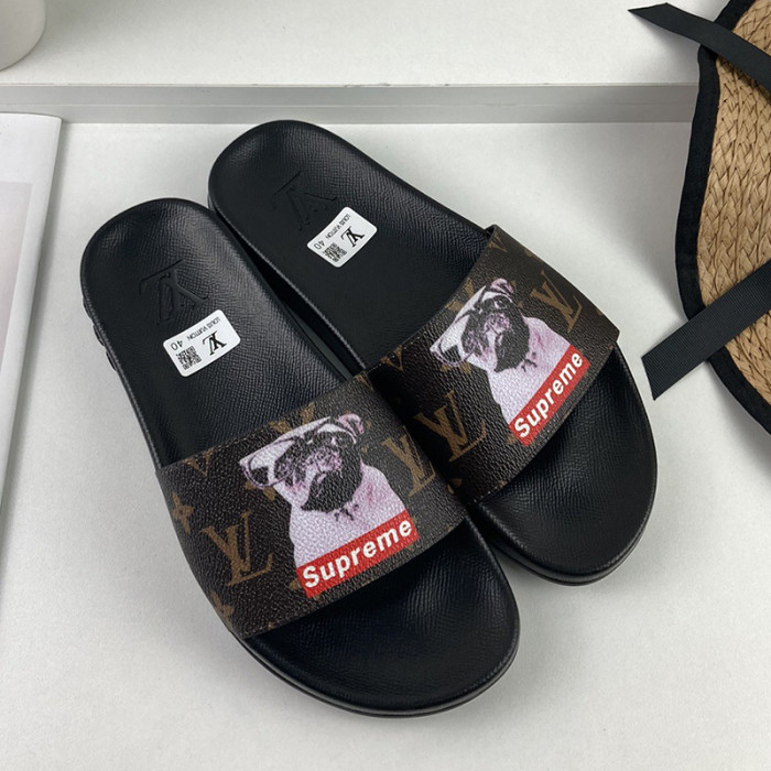 Louis Vuitton Men Shoes Slippers Sandals Flip Flop Luxury Brand WATERFRONT MULE with Original Box