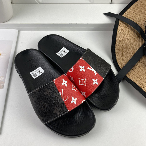 Louis Vuitton Men Shoes Slippers Sandals Flip Flop Luxury Brand WATERFRONT MULE with Original Box