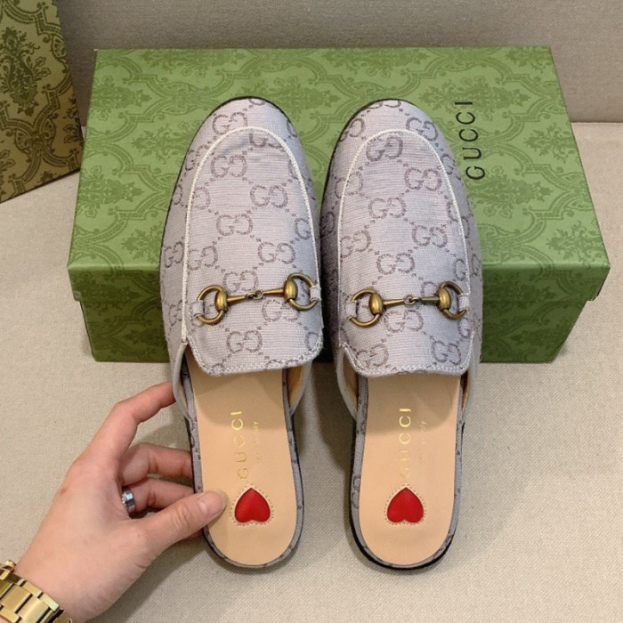 Gucci Womens Shoes Slippers Slides Casual Design Luxury Brand Leather Princetown leather slipper with Original Box