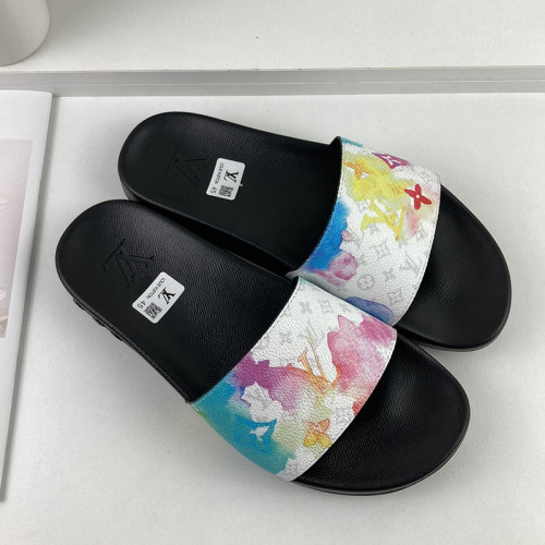 Louis Vuitton Men Shoes Slippers Sandals Flip Flop Luxury Brand WATERFRONT MULE with Original Box