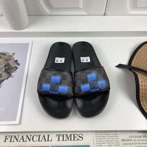 Louis Vuitton Men Shoes Slippers Sandals Flip Flop Luxury Brand WATERFRONT MULE with Original Box