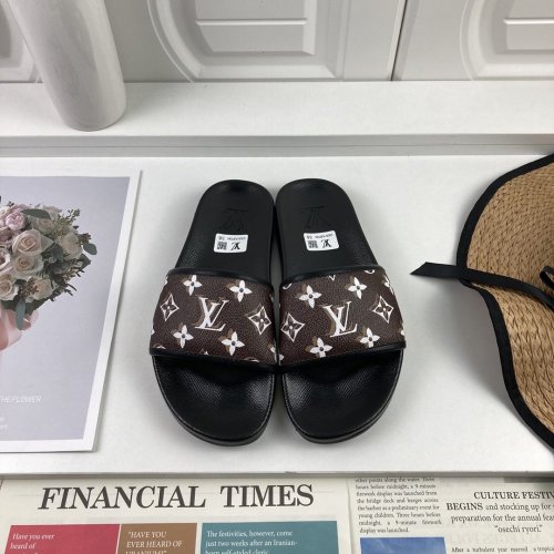 Louis Vuitton Men Shoes Slippers Sandals Flip Flop Luxury Brand WATERFRONT MULE with Original Box