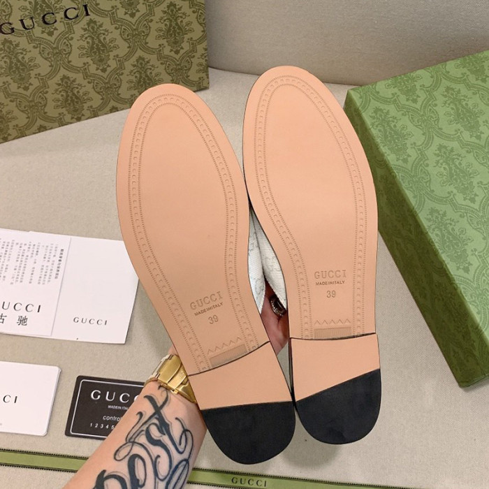 Gucci Womens Shoes Slippers Slides Casual Design Luxury Brand Leather Princetown leather slipper with Original Box
