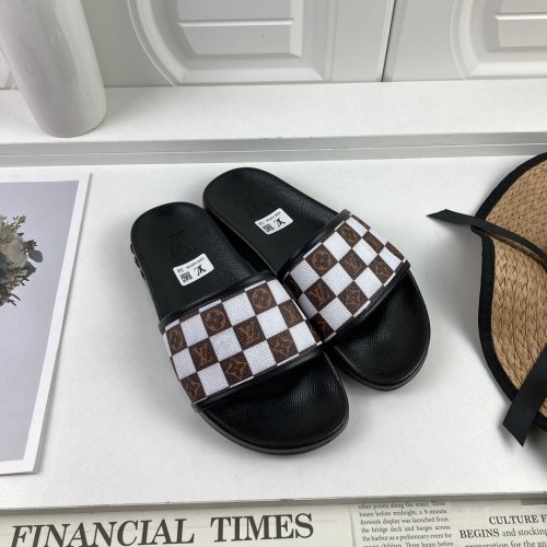 Louis Vuitton Men Shoes Slippers Sandals Flip Flop Luxury Brand WATERFRONT MULE with Original Box