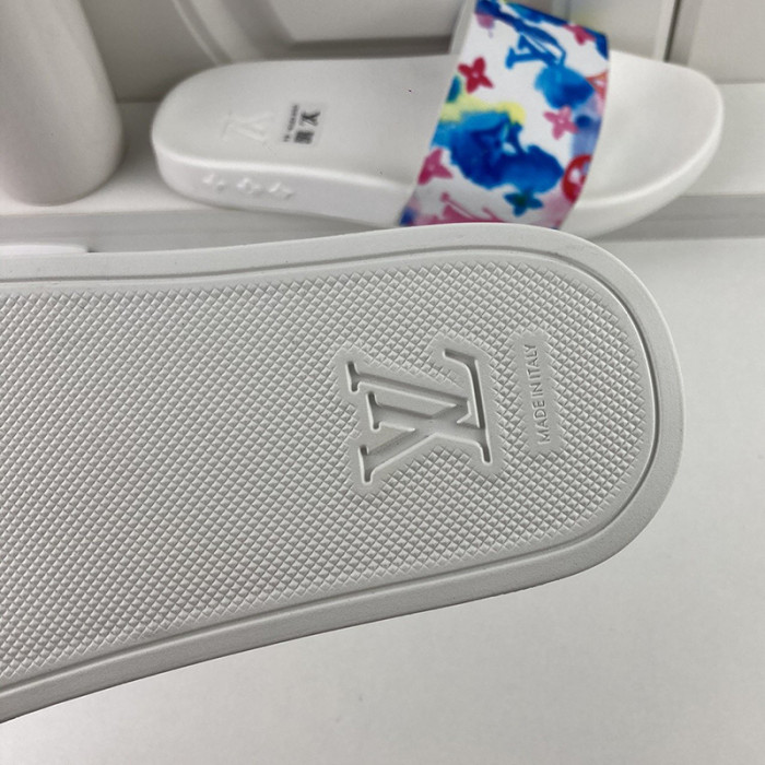 Louis Vuitton Men Shoes Slippers Sandals Flip Flop Luxury Brand WATERFRONT MULE with Original Box