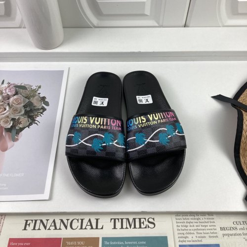Louis Vuitton Men Shoes Slippers Sandals Flip Flop Luxury Brand WATERFRONT MULE with Original Box