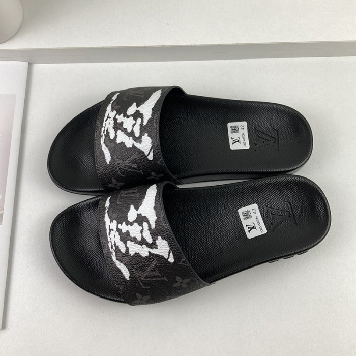 Louis Vuitton Men Shoes Slippers Sandals Flip Flop Luxury Brand WATERFRONT MULE with Original Box