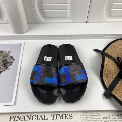 Louis Vuitton Men Shoes Slippers Sandals Flip Flop Luxury Brand WATERFRONT MULE with Original Box