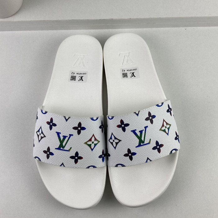 Louis Vuitton Men Shoes Slippers Sandals Flip Flop Luxury Brand WATERFRONT MULE with Original Box