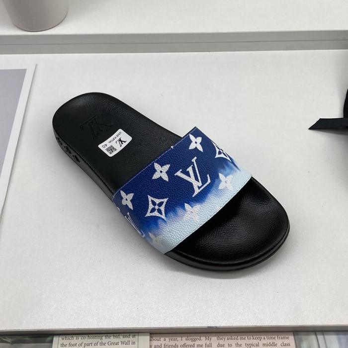 Louis Vuitton Men Shoes Slippers Sandals Flip Flop Luxury Brand WATERFRONT MULE with Original Box