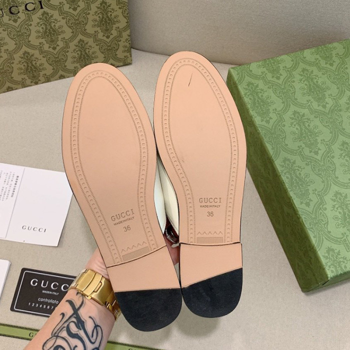 Gucci Womens Shoes Slippers Slides Casual Design Luxury Brand Leather Princetown leather slipper with Original Box