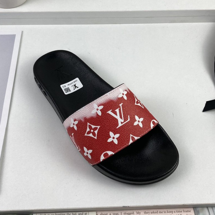 Louis Vuitton Men Shoes Slippers Sandals Flip Flop Luxury Brand WATERFRONT MULE with Original Box