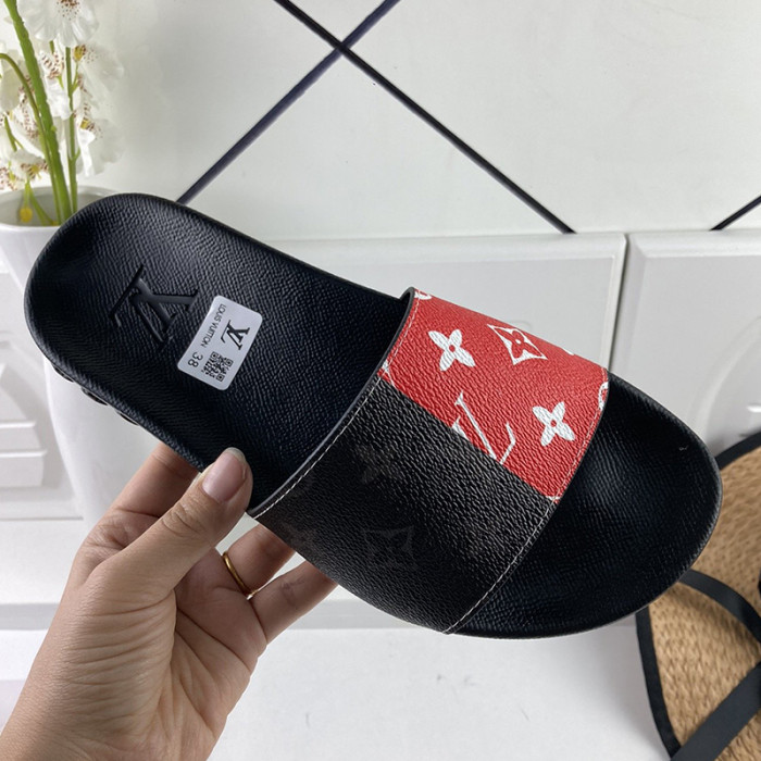 Louis Vuitton Men Shoes Slippers Sandals Flip Flop Luxury Brand WATERFRONT MULE with Original Box