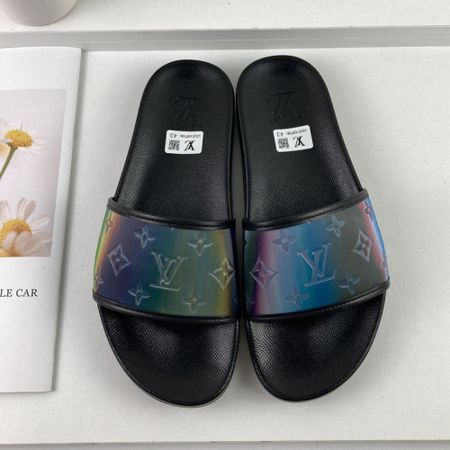 Louis Vuitton Men Shoes Slippers Sandals Flip Flop Luxury Brand WATERFRONT MULE with Original Box