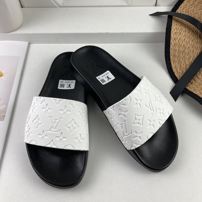 Louis Vuitton Men Shoes Slippers Sandals Flip Flop Luxury Brand WATERFRONT MULE with Original Box
