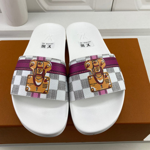 Louis Vuitton Men Shoes Slippers Sandals Flip Flop Luxury Brand WATERFRONT MULE with Original Box