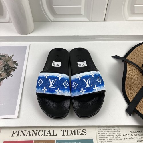Louis Vuitton Men Shoes Slippers Sandals Flip Flop Luxury Brand WATERFRONT MULE with Original Box