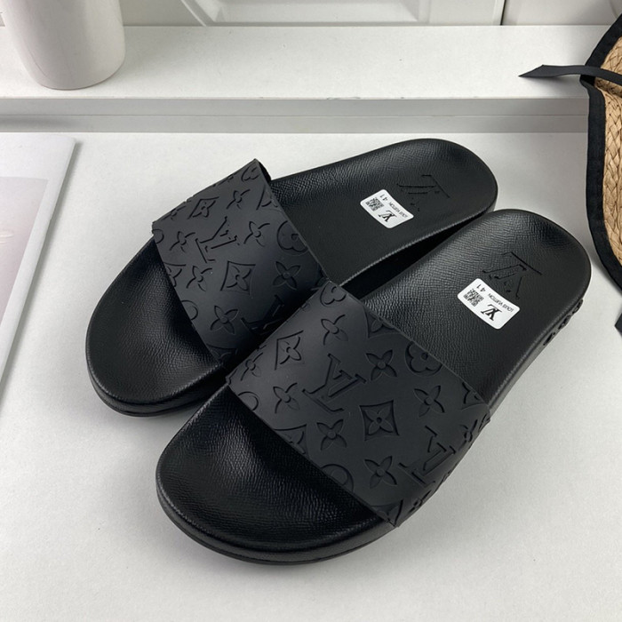 Louis Vuitton Men Shoes Slippers Sandals Flip Flop Luxury Brand WATERFRONT MULE with Original Box