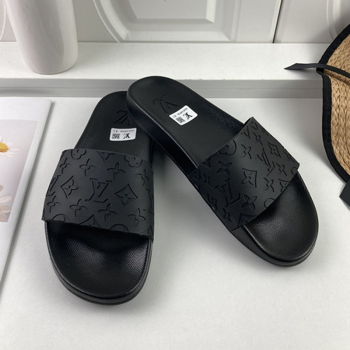Louis Vuitton Men Shoes Slippers Sandals Flip Flop Luxury Brand WATERFRONT MULE with Original Box