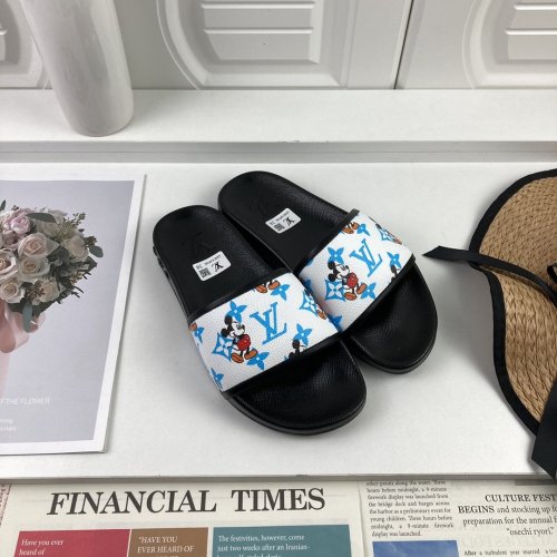 Louis Vuitton Men Shoes Slippers Sandals Flip Flop Luxury Brand WATERFRONT MULE with Original Box