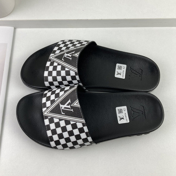 Louis Vuitton Men Shoes Slippers Sandals Flip Flop Luxury Brand WATERFRONT MULE with Original Box