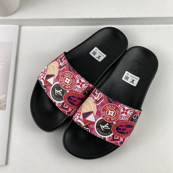 Louis Vuitton Men Shoes Slippers Sandals Flip Flop Luxury Brand WATERFRONT MULE with Original Box