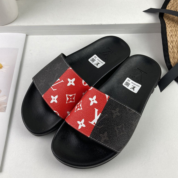 Louis Vuitton Men Shoes Slippers Sandals Flip Flop Luxury Brand WATERFRONT MULE with Original Box