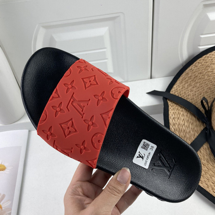 Louis Vuitton Men Shoes Slippers Sandals Flip Flop Luxury Brand WATERFRONT MULE with Original Box