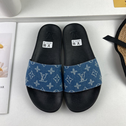 Louis Vuitton Men Shoes Slippers Sandals Flip Flop Luxury Brand WATERFRONT MULE with Original Box