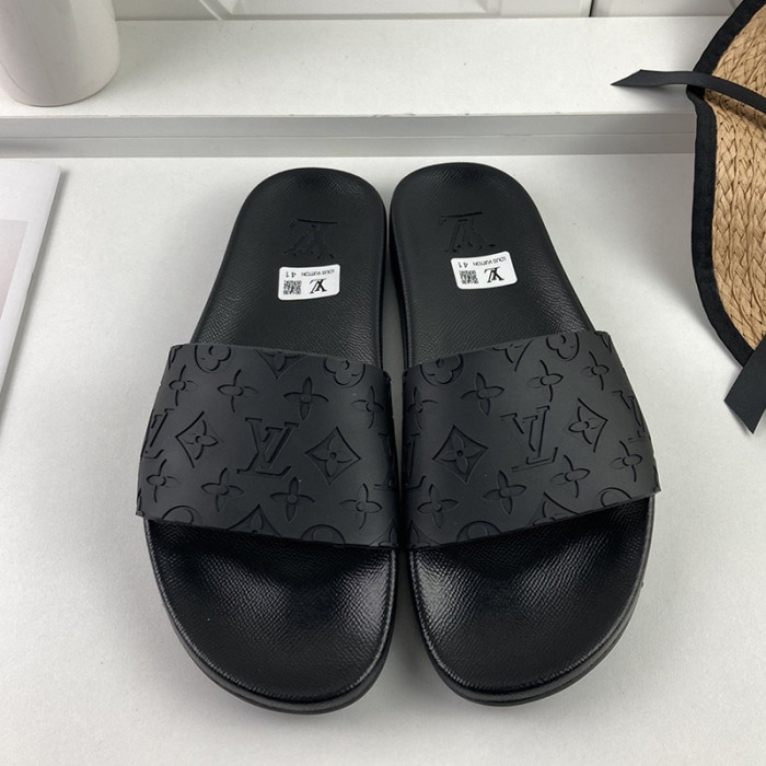 Louis Vuitton Men Shoes Slippers Sandals Flip Flop Luxury Brand WATERFRONT MULE with Original Box
