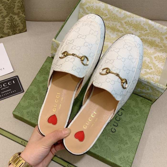 Gucci Womens Shoes Slippers Slides Casual Design Luxury Brand Leather Princetown leather slipper with Original Box