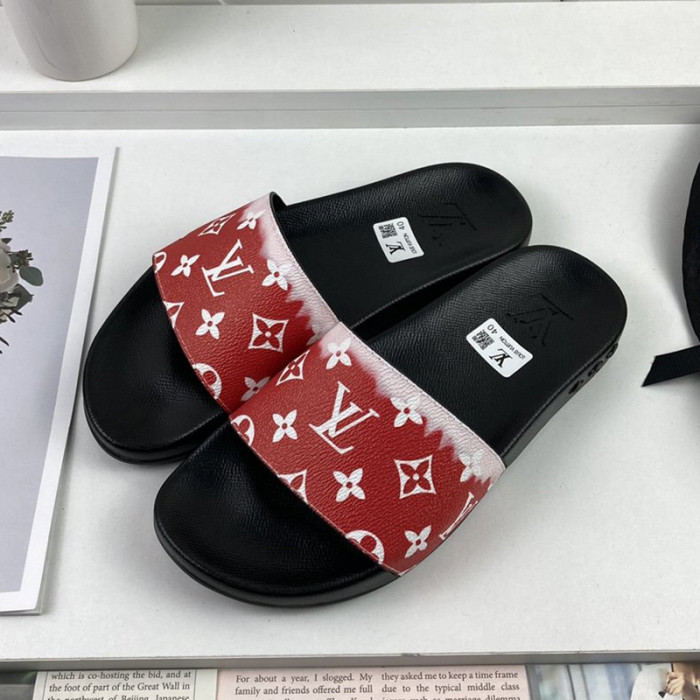 Louis Vuitton Men Shoes Slippers Sandals Flip Flop Luxury Brand WATERFRONT MULE with Original Box