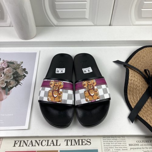 Louis Vuitton Men Shoes Slippers Sandals Flip Flop Luxury Brand WATERFRONT MULE with Original Box