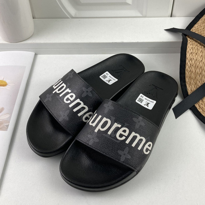 Louis Vuitton Men Shoes Slippers Sandals Flip Flop Luxury Brand WATERFRONT MULE with Original Box