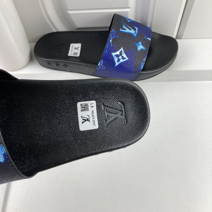 Louis Vuitton Men Shoes Slippers Sandals Flip Flop Luxury Brand WATERFRONT MULE with Original Box