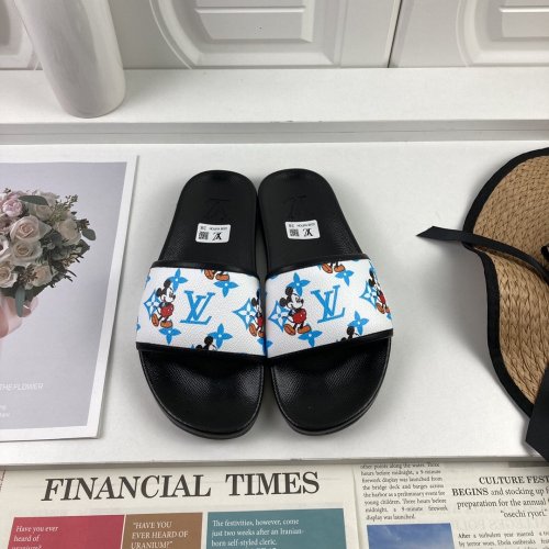 Louis Vuitton Men Shoes Slippers Sandals Flip Flop Luxury Brand WATERFRONT MULE with Original Box