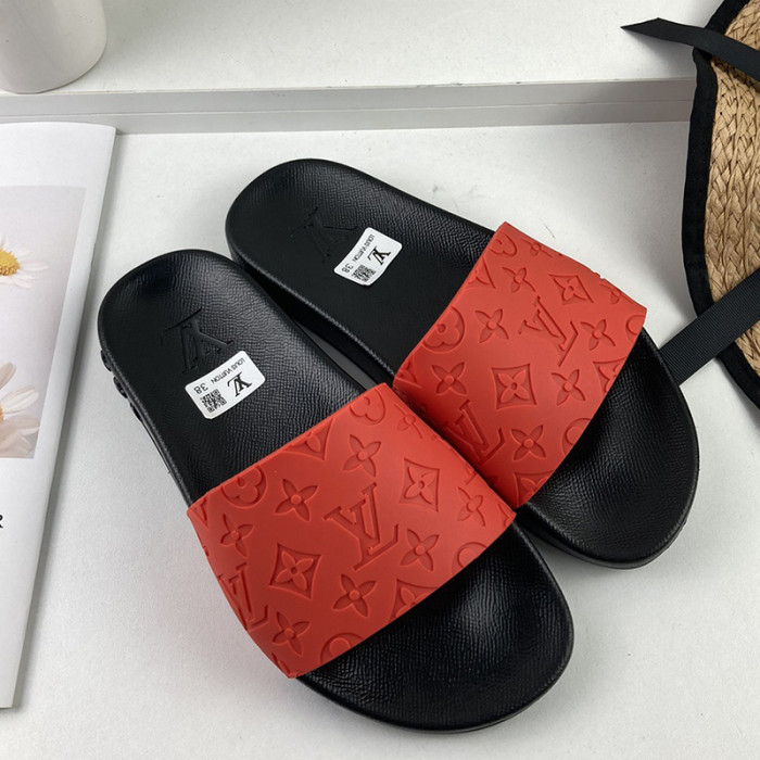 Louis Vuitton Men Shoes Slippers Sandals Flip Flop Luxury Brand WATERFRONT MULE with Original Box