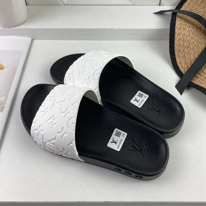 Louis Vuitton Men Shoes Slippers Sandals Flip Flop Luxury Brand WATERFRONT MULE with Original Box
