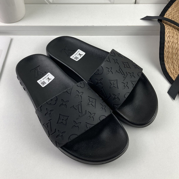 Louis Vuitton Men Shoes Slippers Sandals Flip Flop Luxury Brand WATERFRONT MULE with Original Box
