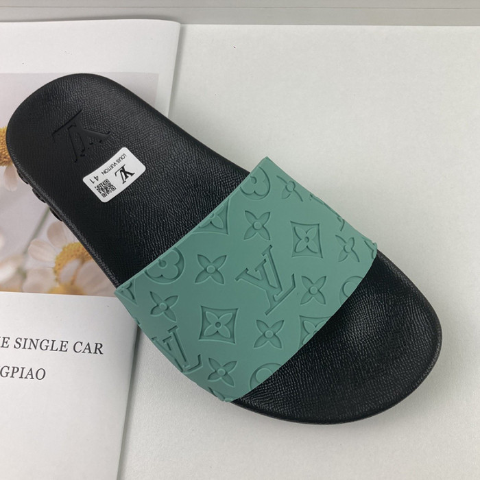 Louis Vuitton Men Shoes Slippers Sandals Flip Flop Luxury Brand WATERFRONT MULE with Original Box
