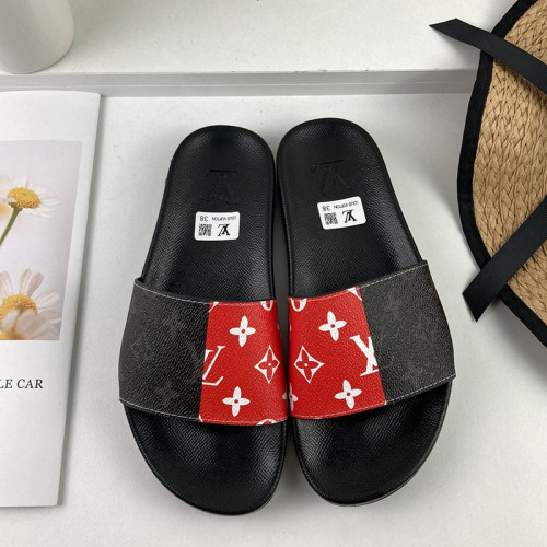 Louis Vuitton Men Shoes Slippers Sandals Flip Flop Luxury Brand WATERFRONT MULE with Original Box