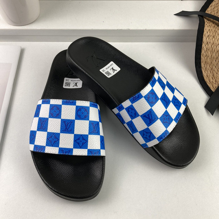 Louis Vuitton Men Shoes Slippers Sandals Flip Flop Luxury Brand WATERFRONT MULE with Original Box