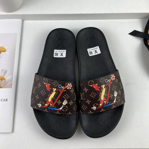 Louis Vuitton Men Shoes Slippers Sandals Flip Flop Luxury Brand WATERFRONT MULE with Original Box
