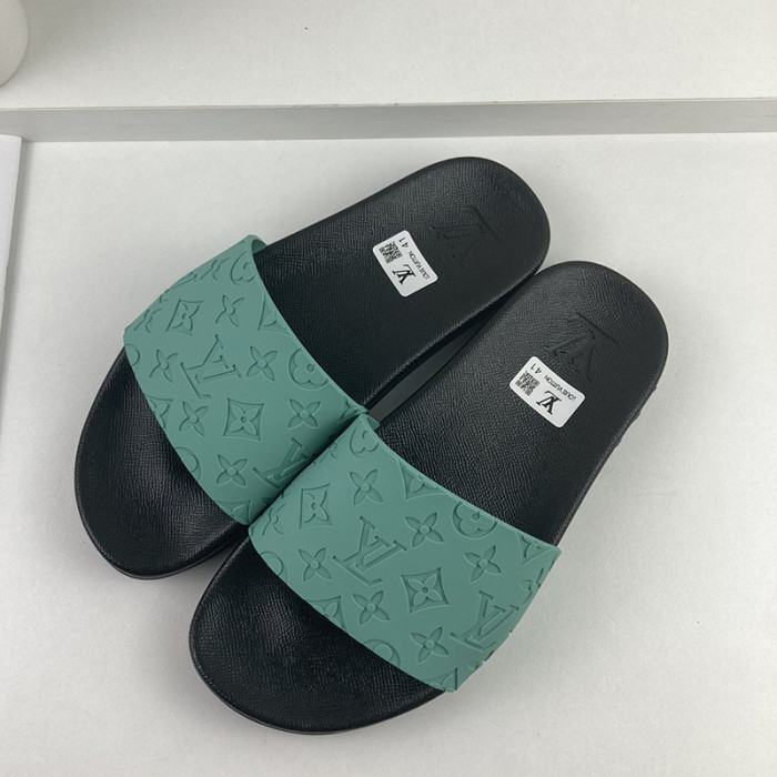 Louis Vuitton Men Shoes Slippers Sandals Flip Flop Luxury Brand WATERFRONT MULE with Original Box