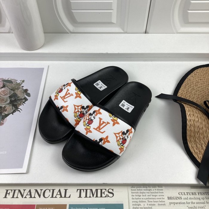 Louis Vuitton Men Shoes Slippers Sandals Flip Flop Luxury Brand WATERFRONT MULE with Original Box