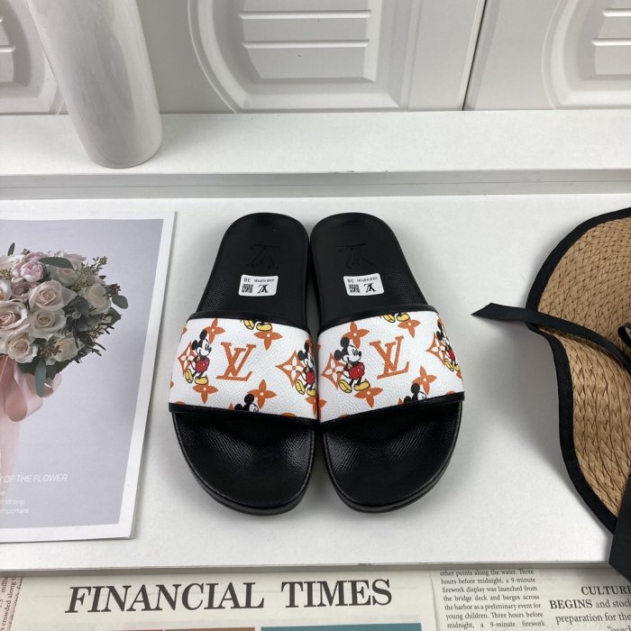 Louis Vuitton Men Shoes Slippers Sandals Flip Flop Luxury Brand WATERFRONT MULE with Original Box